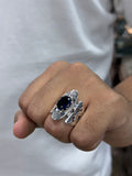 Azure Crown Ring – 925 Silver