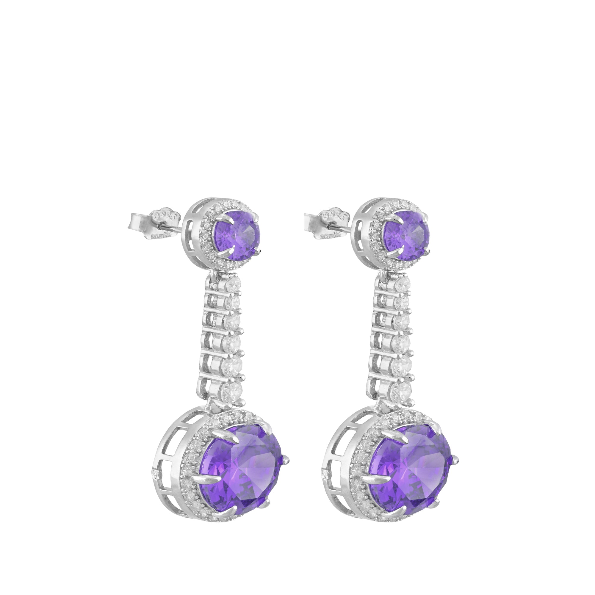 Royal Violet Drop Earrings