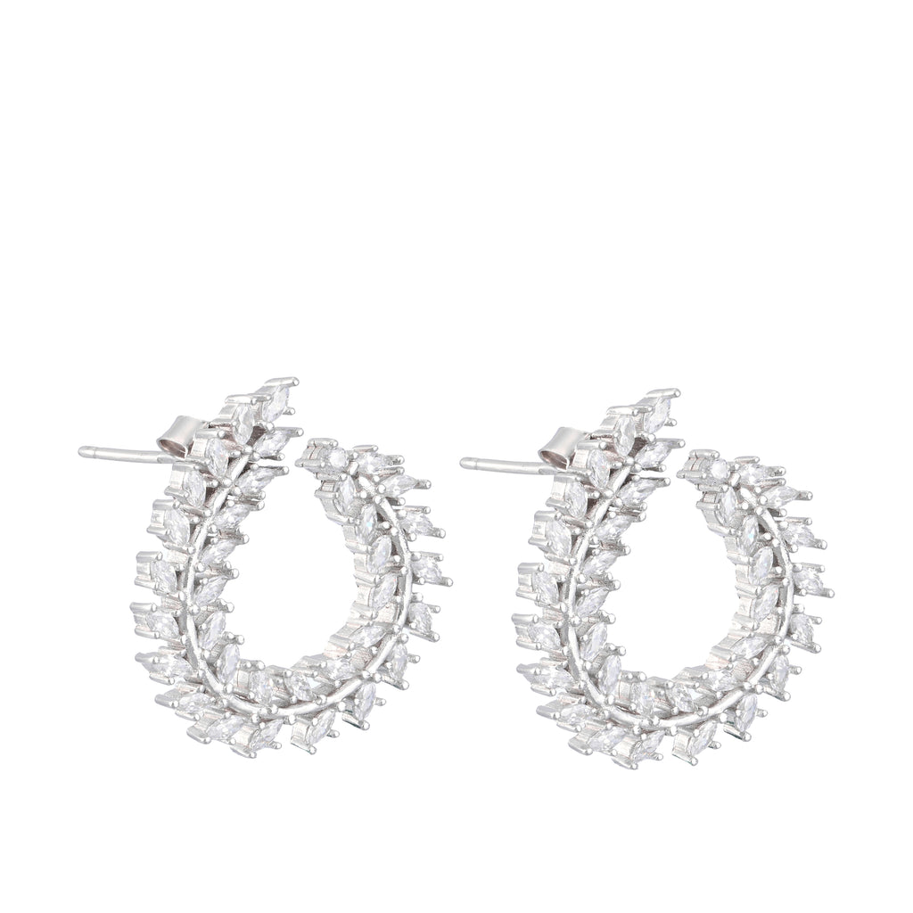 Statement Baguette Hoop Earrings