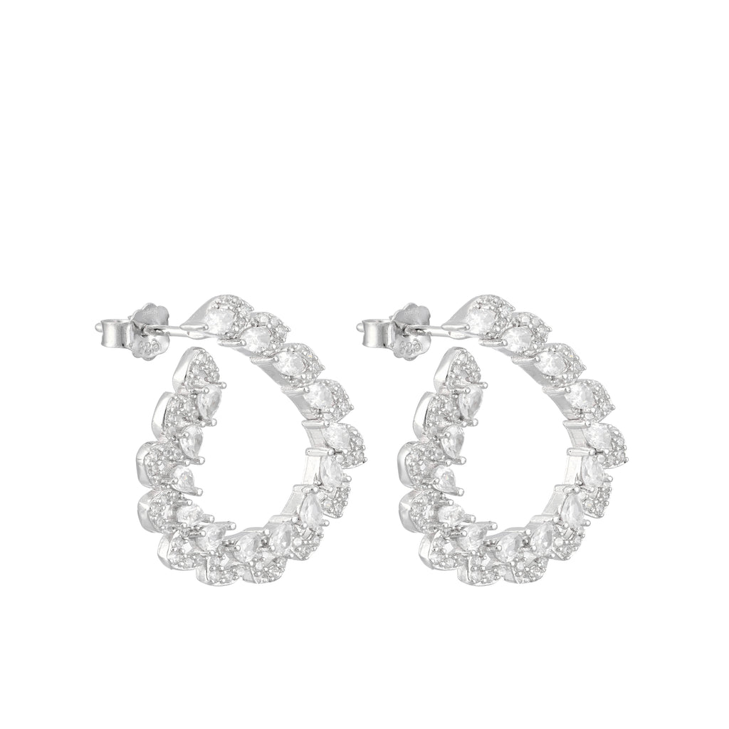 Statement Pave Hoop Earrings