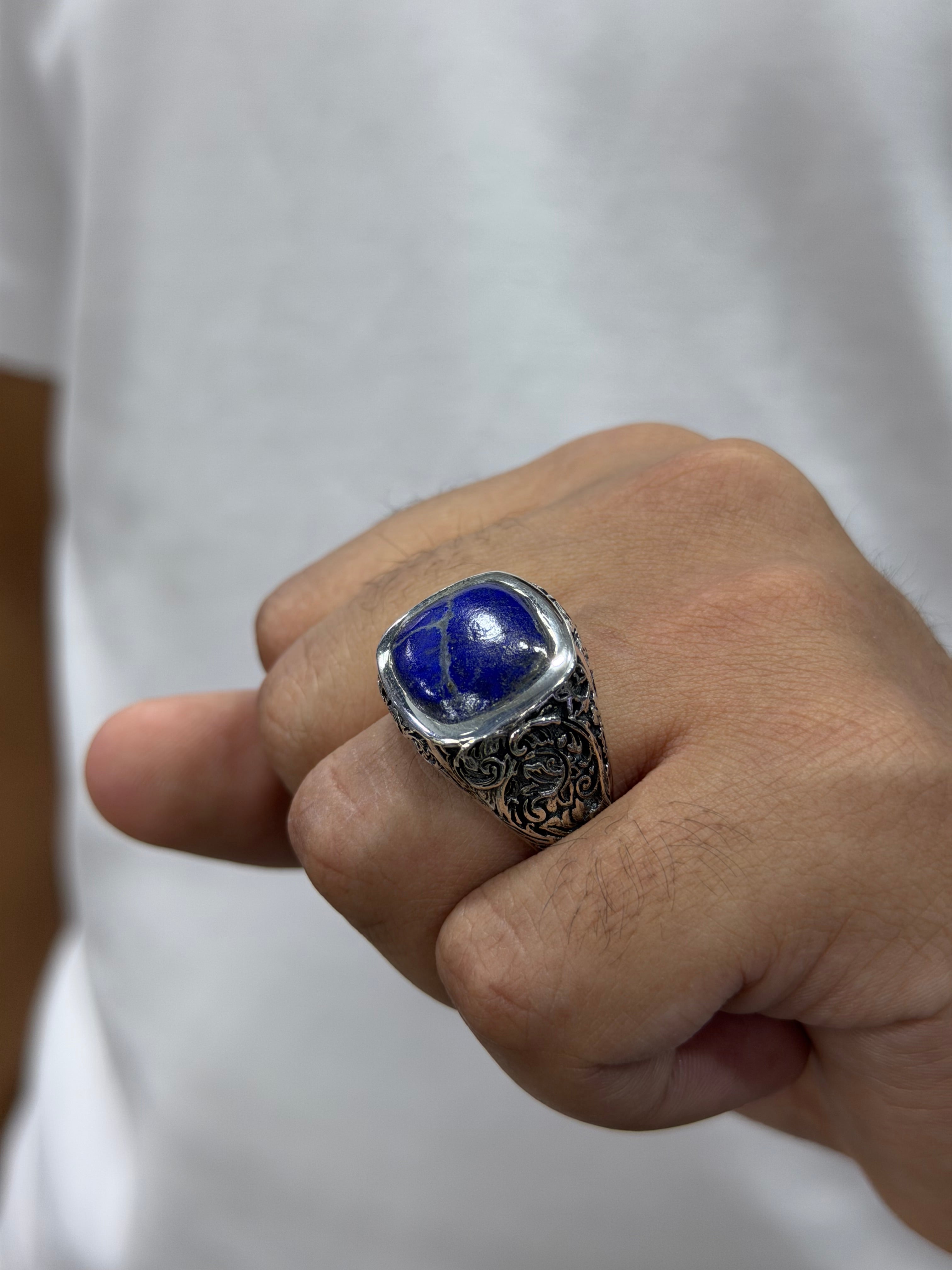 Lapis Royal Ring – 925 Silver