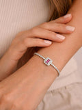 Rose Baguette Square Bracelet