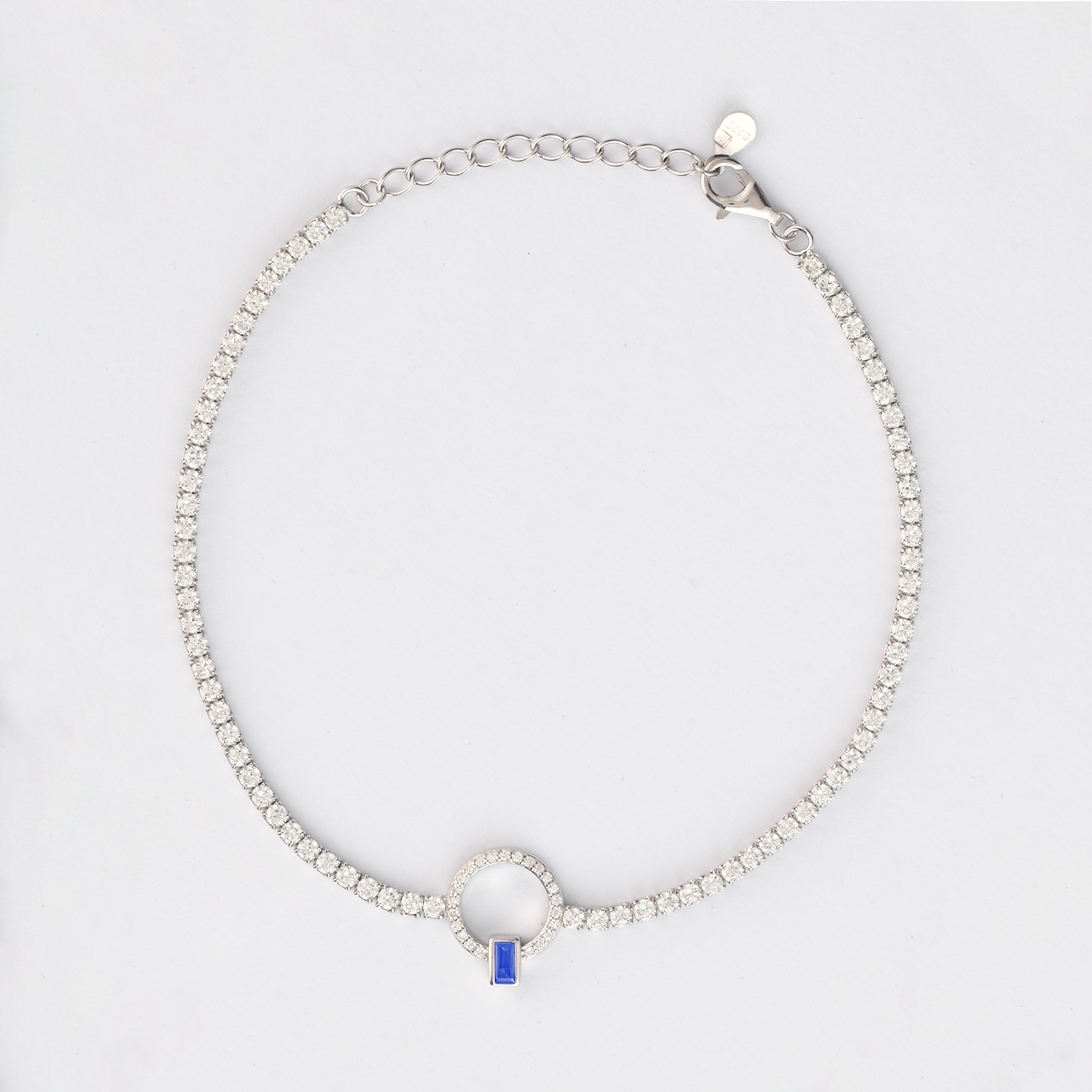 Sapphire Halo Tennis Bracelet