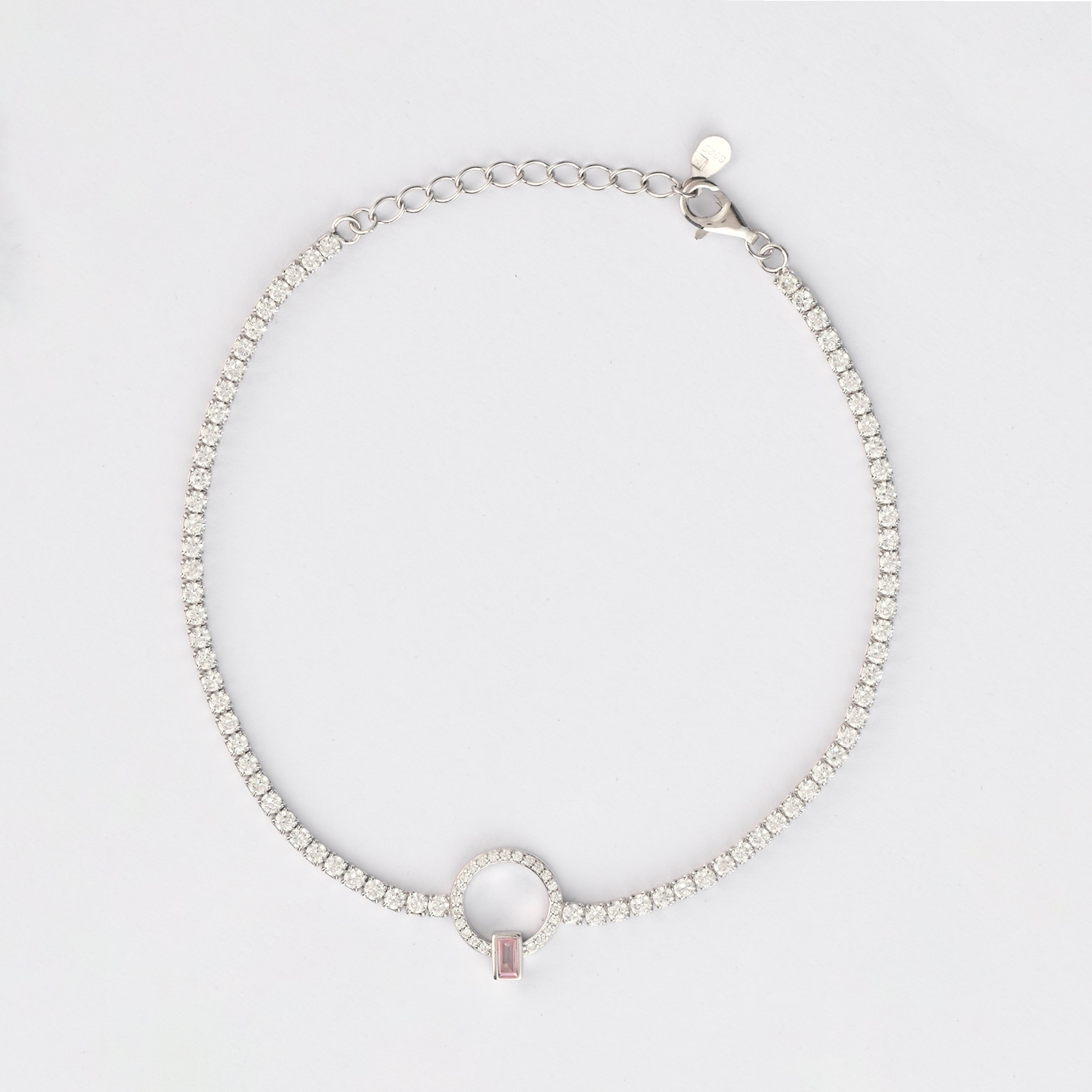 Rose Halo Tennis Bracelet