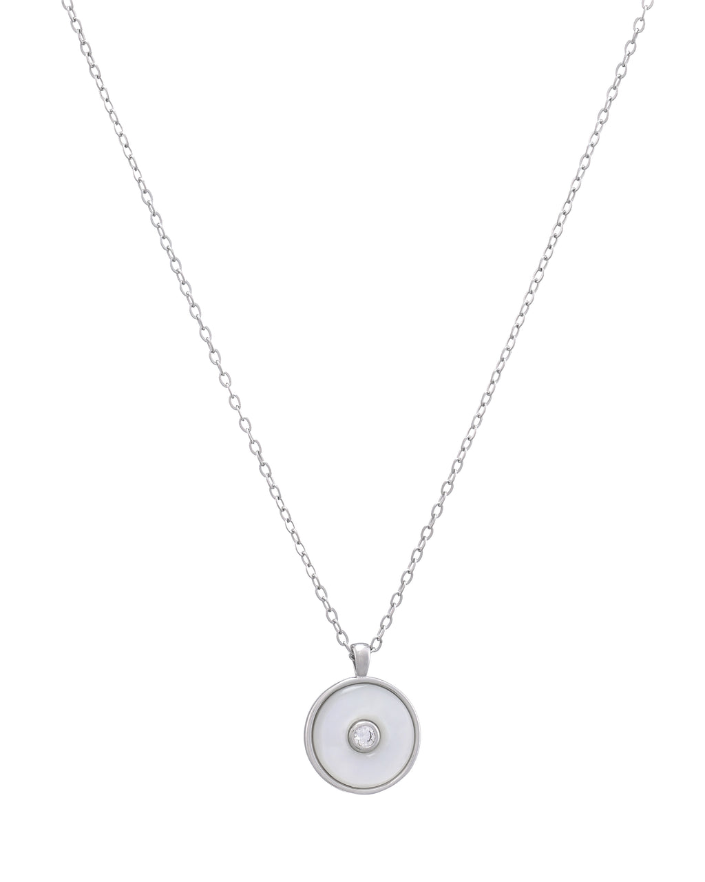 Round Halo Pendant Necklace