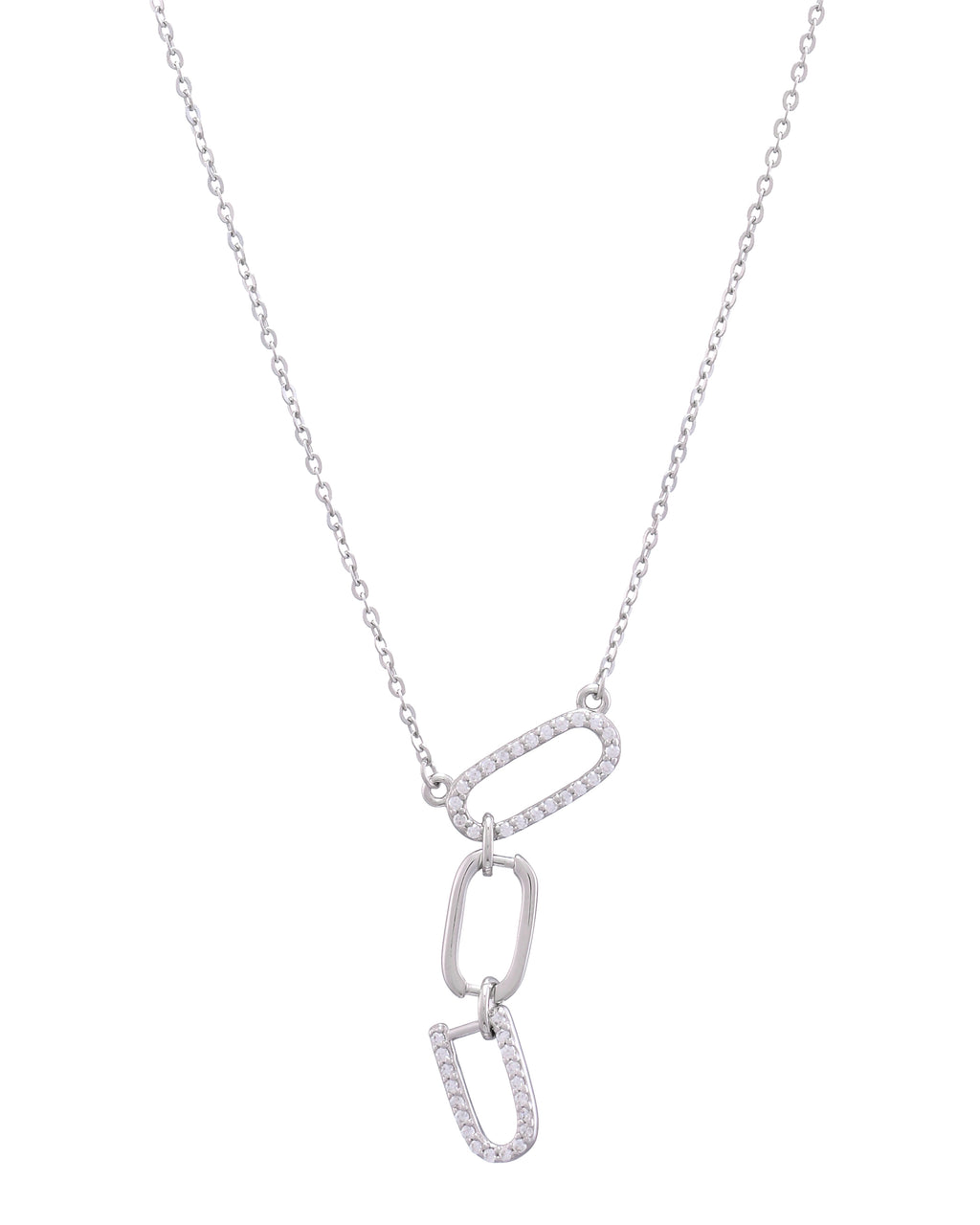 Triple Link Drop Necklace