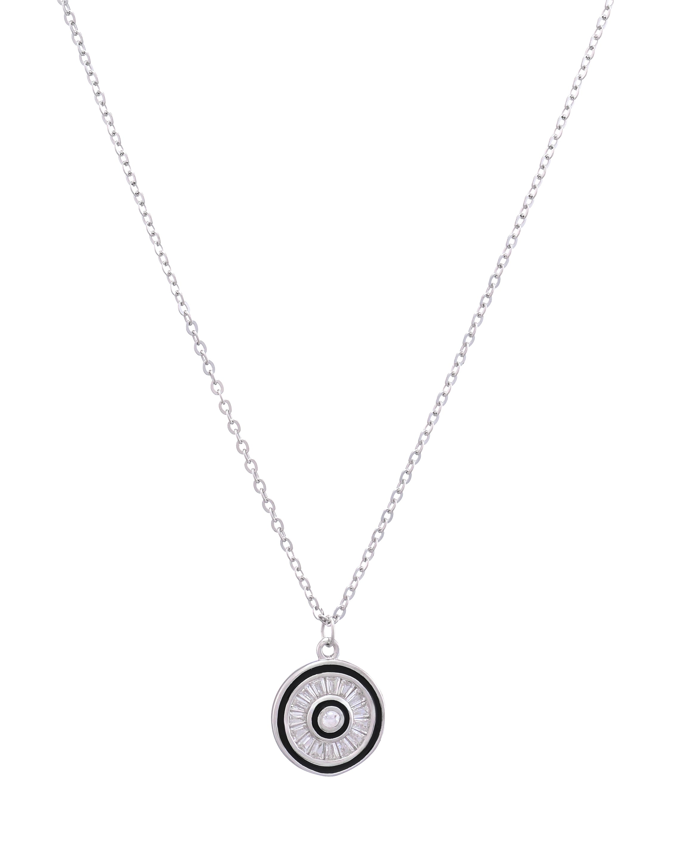 Round Halo Pendant Necklace
