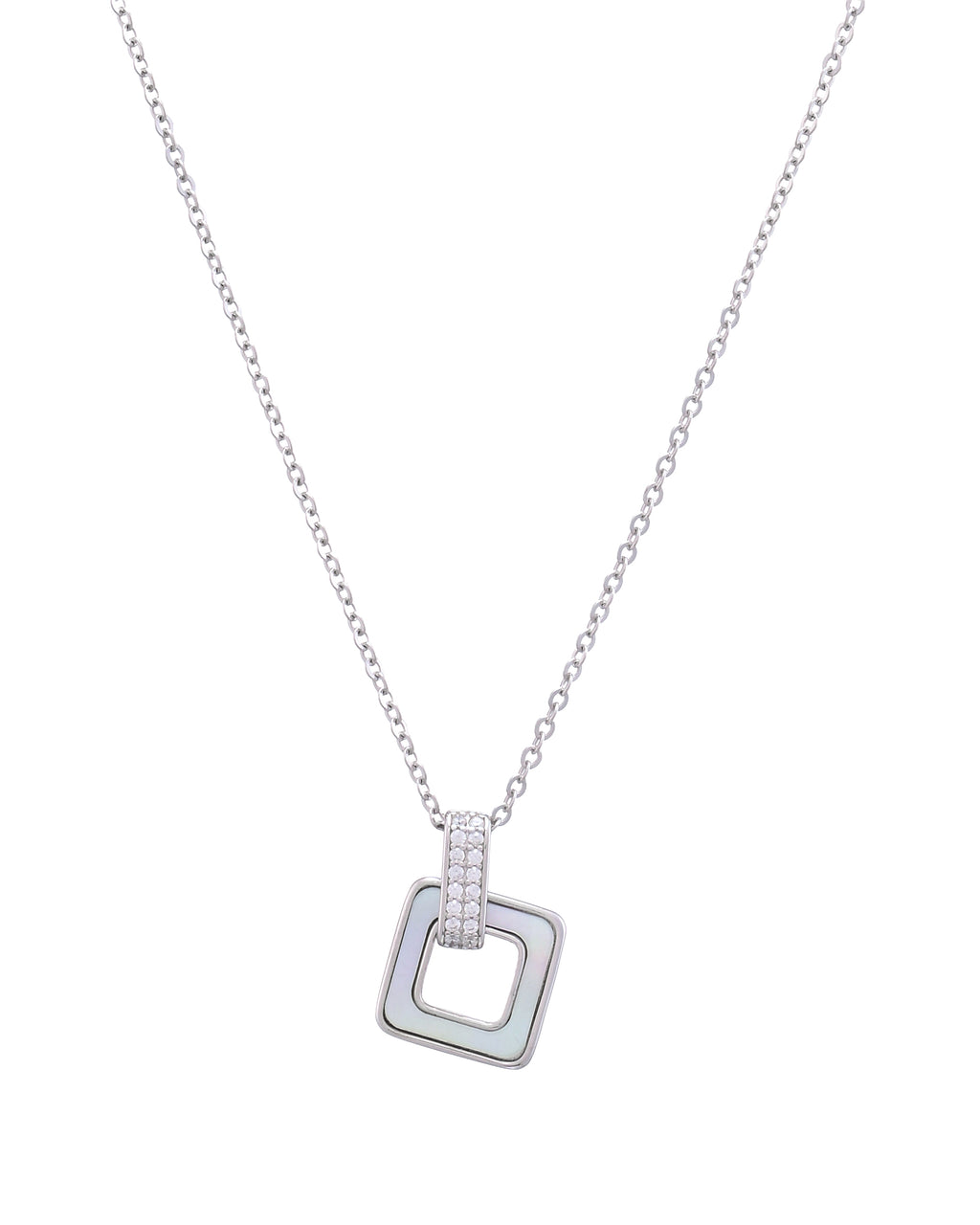 Minimal Square Pendant Necklace