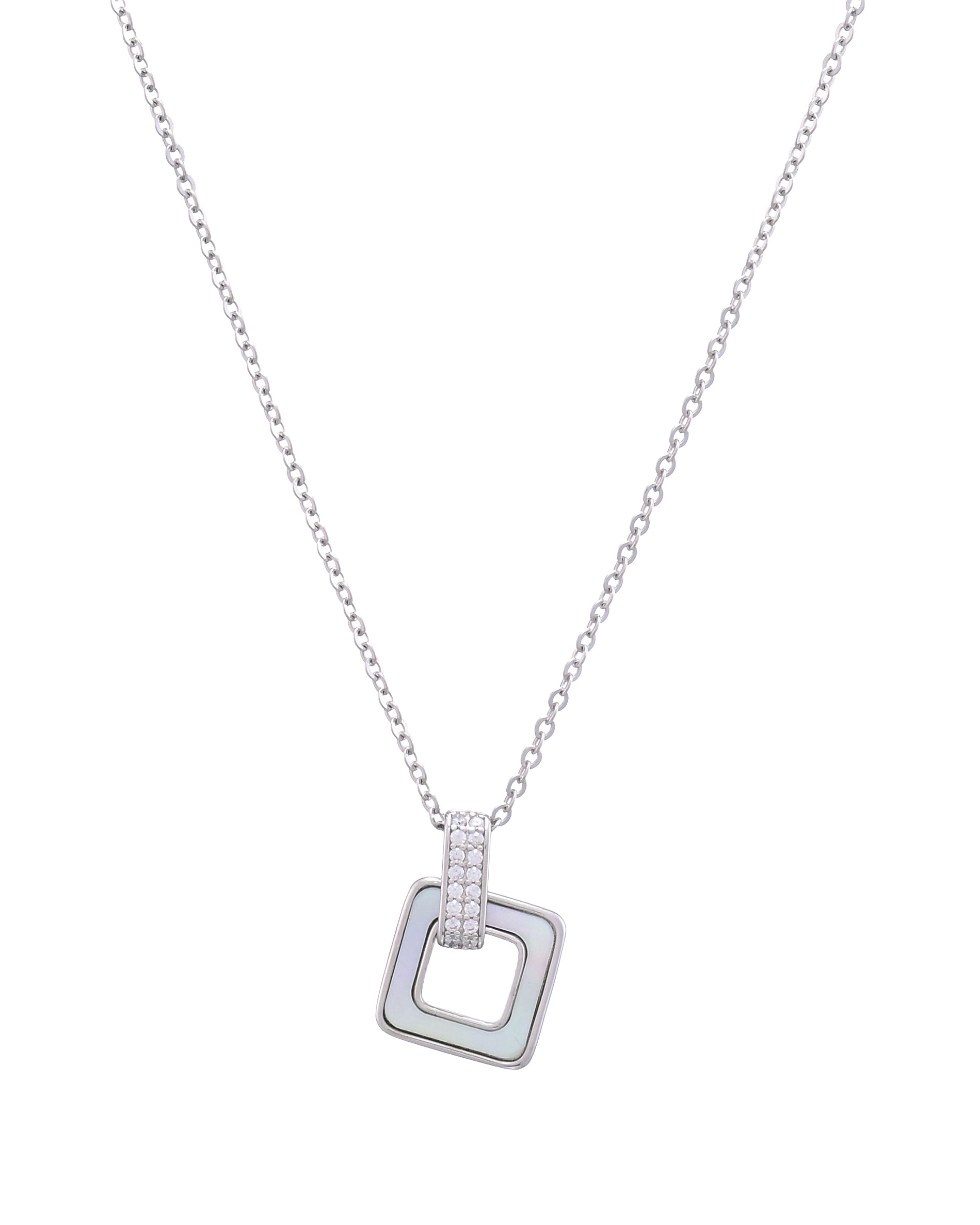 Minimal Square Pendant Necklace