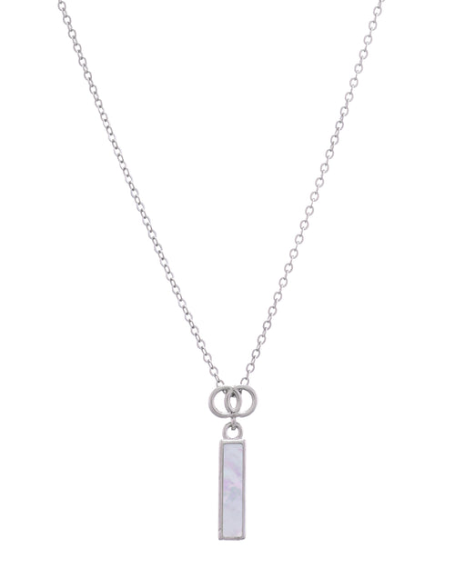 Double Ring Bar Necklace