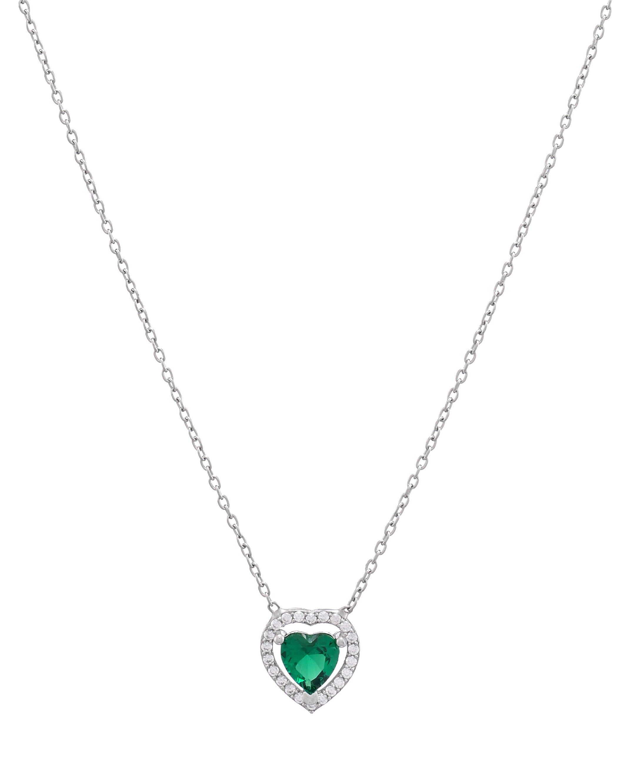Emerald Heart Pendant Necklace