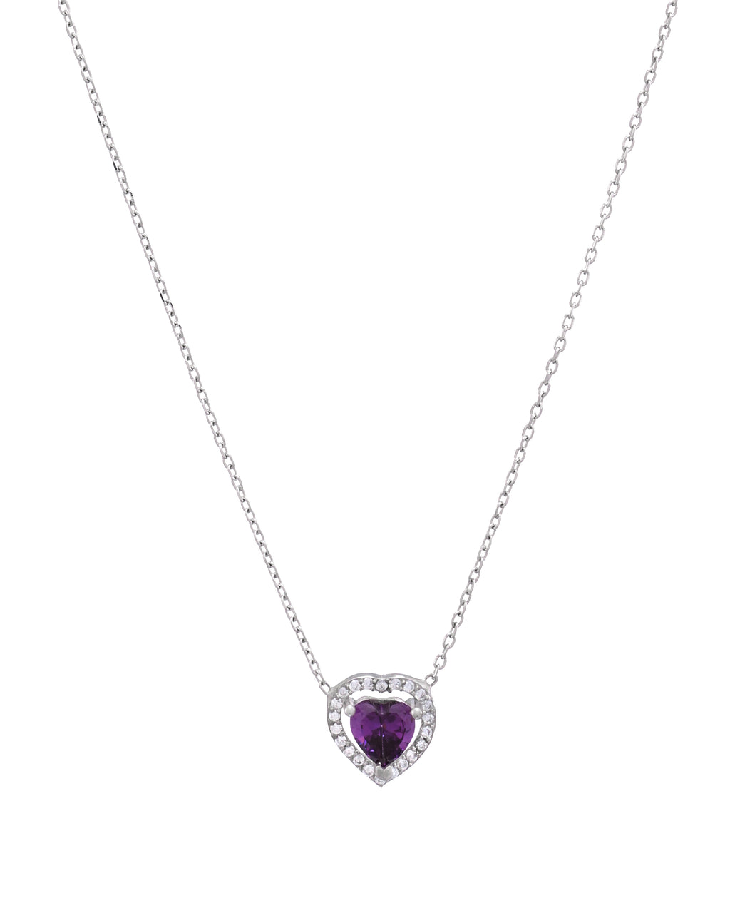 Purple Heart Pendant Necklace