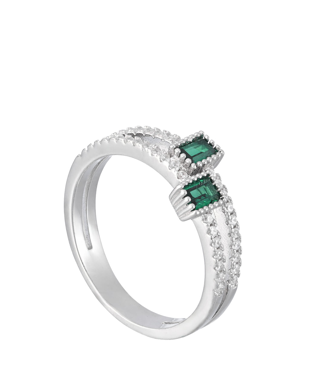 Twin Emerald Ring