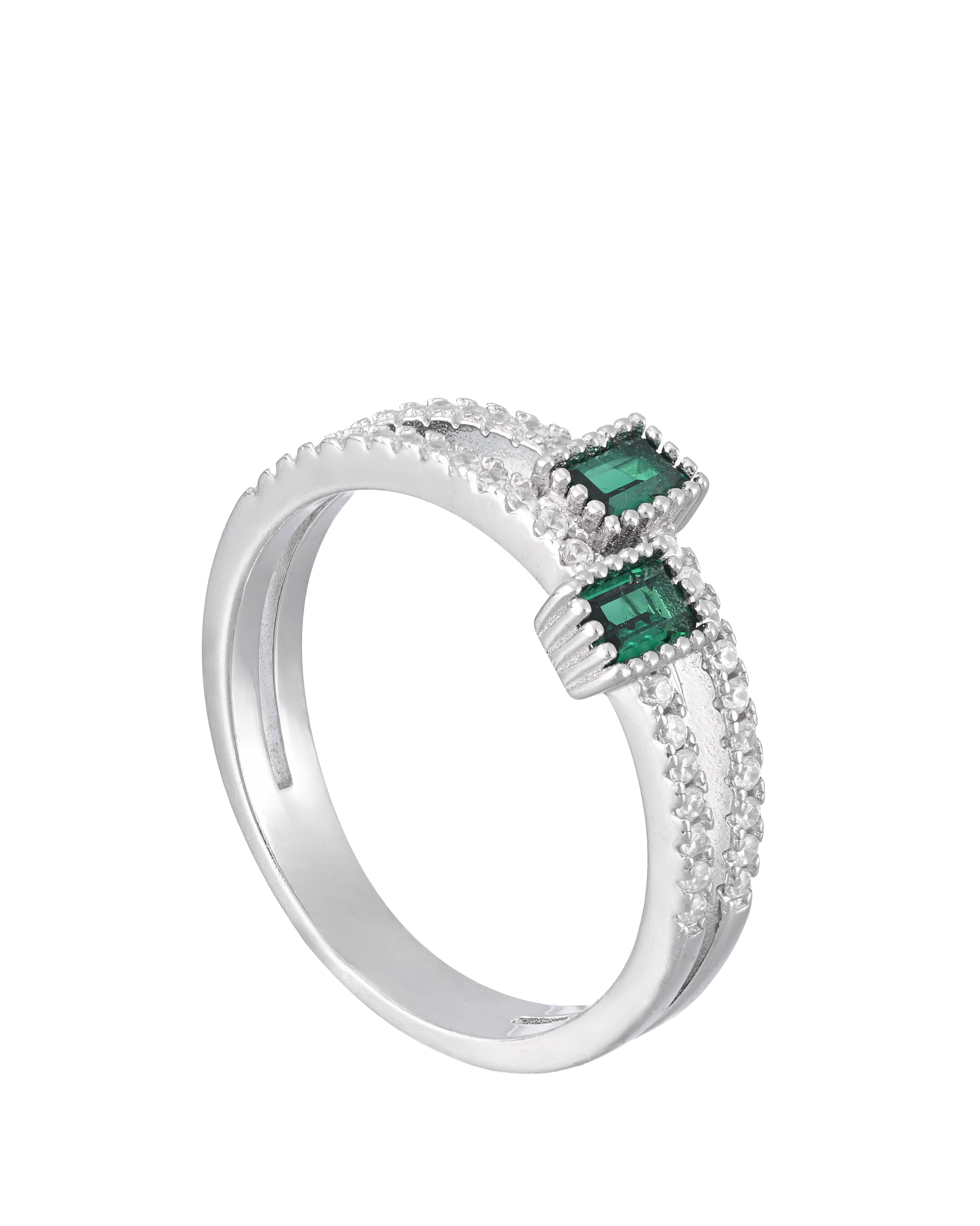 Twin Emerald Ring