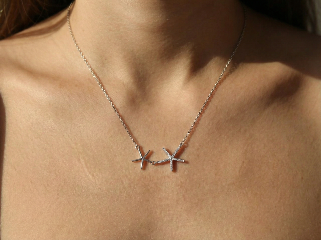 Double Star Pendant Necklace