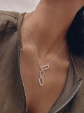 Triple Link Drop Necklace
