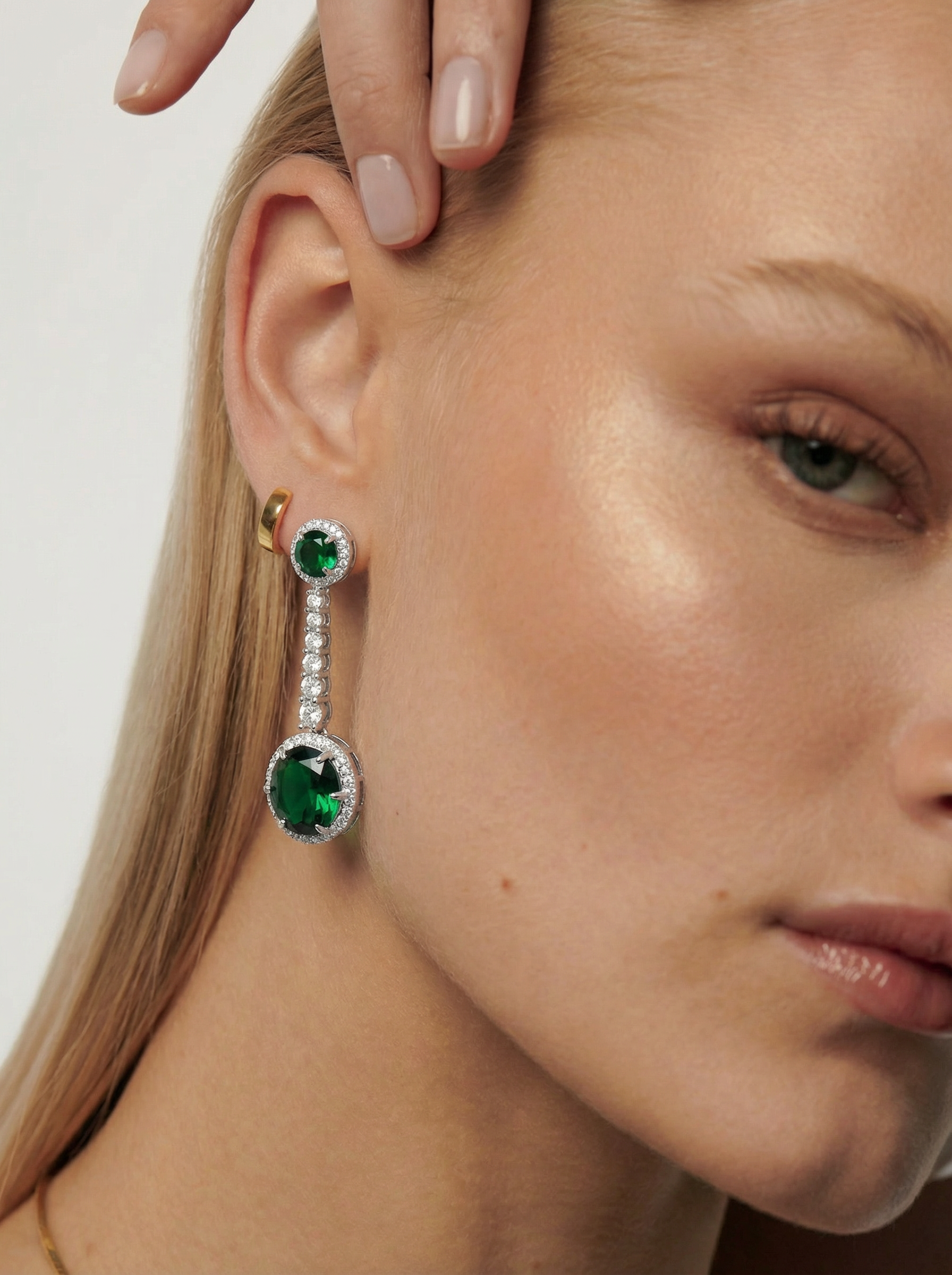 Royal Emerald Drop Earrings