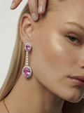 Royal Pink Drop Earrings