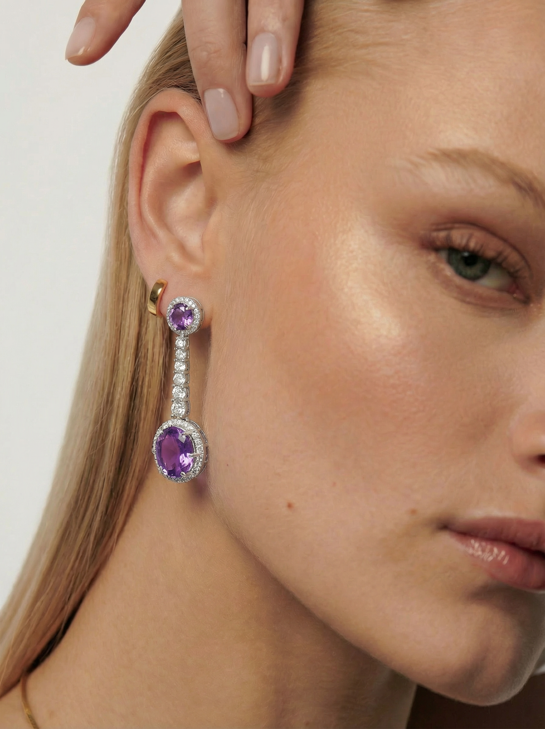 Royal Violet Drop Earrings
