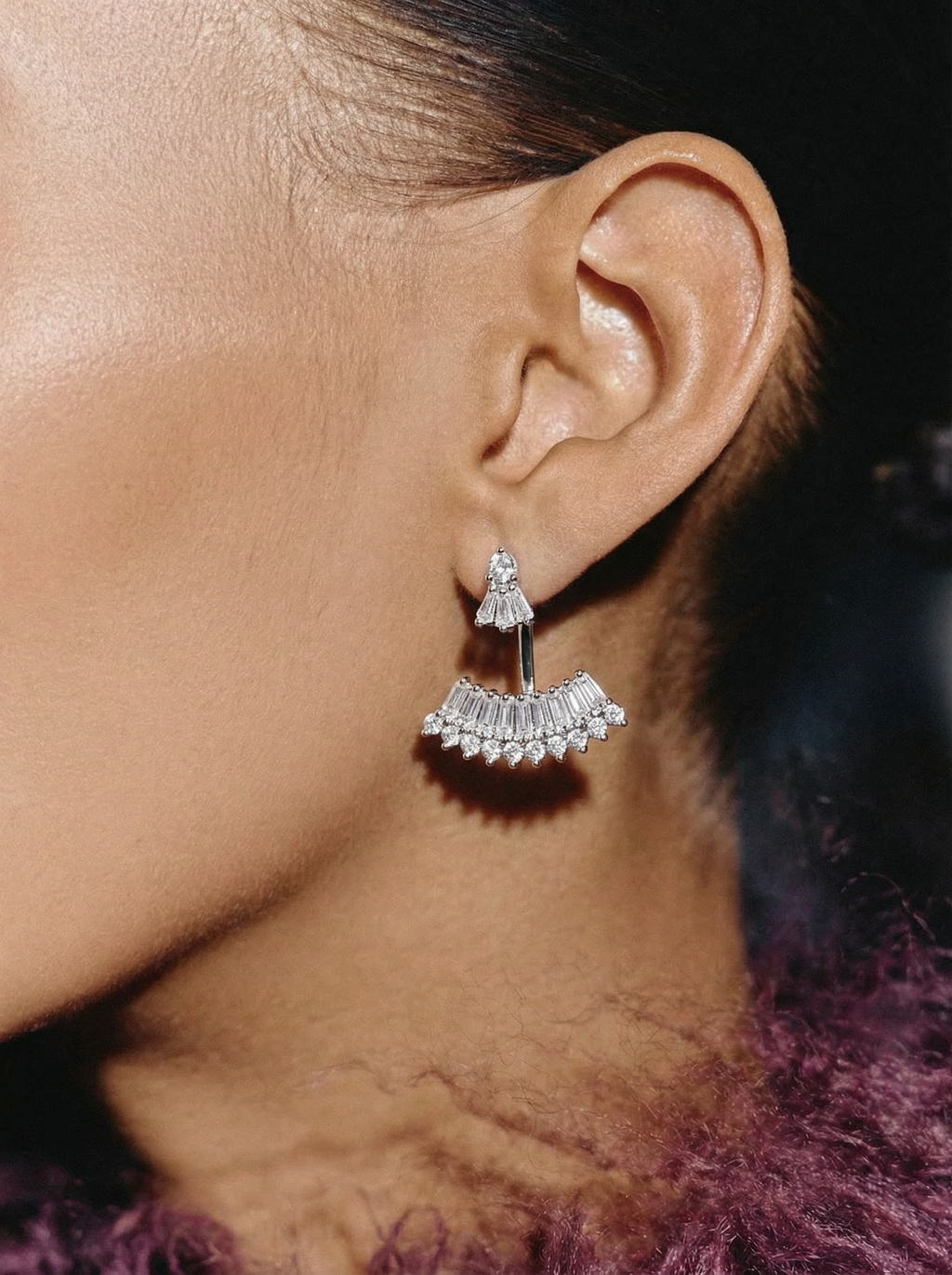 Statement Crystal Fan Earrings