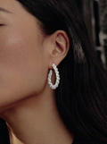 Statement Pave Hoop Earrings