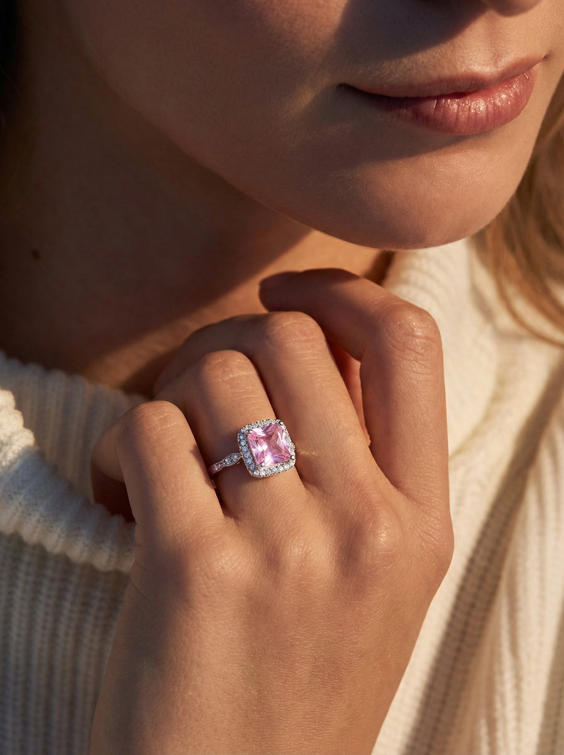 Rose Sqaure Ring