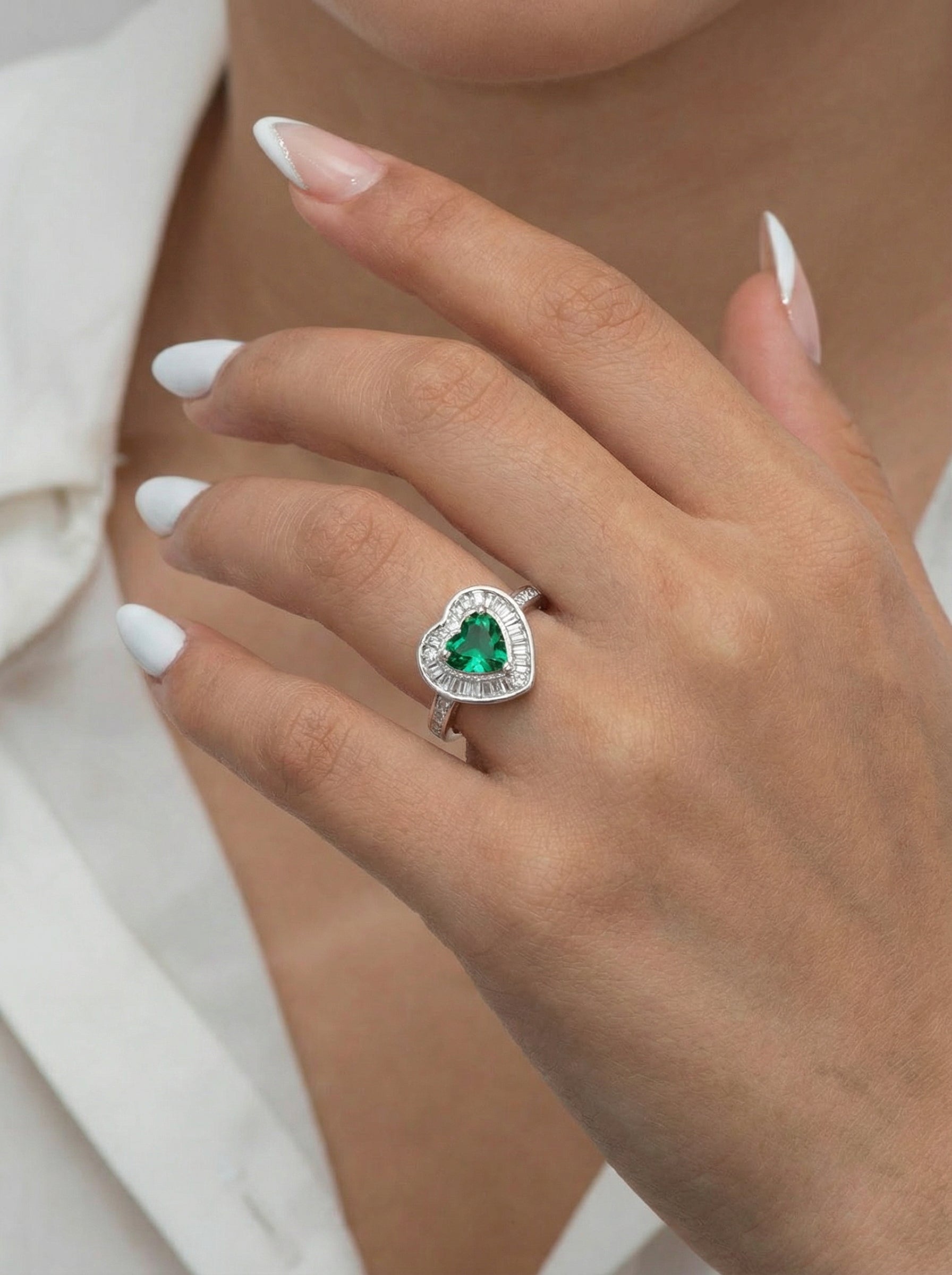 Emerald Heart Ring